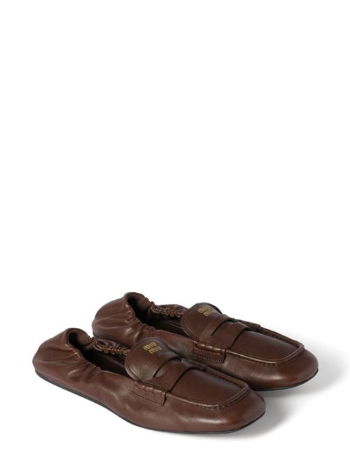 Mocassino Ruches in nappa MIU MIU | 5D341EEFXF0NBL